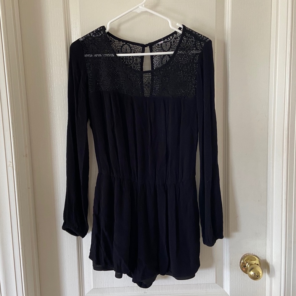 Target Black Long- Sleeve Romper